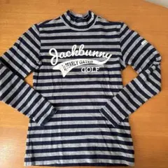Jackbunny ストライプ ハイネックシャツ