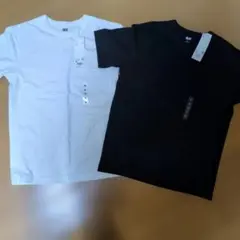 UNIQLO Mサイズ クルーネックTシャツ ホワイト ブラック 2枚セット