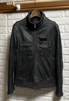 shamaシャマ　馬革ホースレザーライダースジャケット38ユーズド