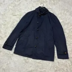 THE SHOP TK M ジャケット 襟レザー切替 ブラック 通勤のサムネイル