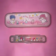 希少レア キキララ プラ＆缶ペンケース 筆箱 2004年製 サンリオ 平成