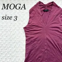 MOGA モガ カットソー Vネック トップス レディース