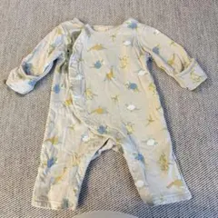 petit main 恐竜柄ロンパース