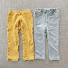 サイズ90,95イエロー・グレー ボトムス　2本セット