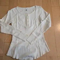 LOISIR ホワイト 長袖 Tシャツ　Mサイズ