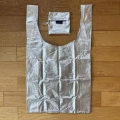 BAGGU エコバッグ メタリックシルバー 折りたたみのサムネイル