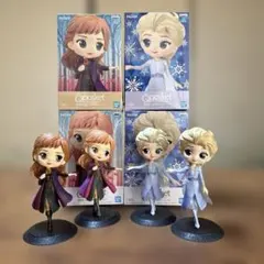 ★Qposket★ Disney アナ・エルサ フィギュア 4体セット