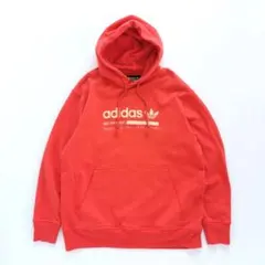 アディダス グラフィック プルオーバー パーカー オレンジ【Ｌ〜XL】