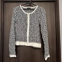 【期間限定SALE】 rienda リエンダ 長袖カーディガン FREE 白黒