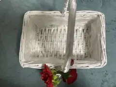 【結婚式】ウェディングバスケット 赤い花付き