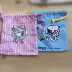 PEANUTS スヌーピー 巾着ポーチ 2個セット