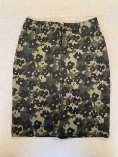 迷彩　花柄　タイトスカート　サイズL
