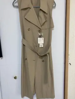 UNIQLO ノースリーブ ロングワンピース L ベージュ