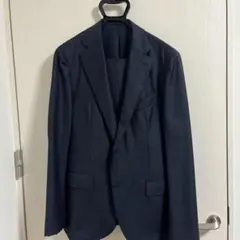 数回着用　EDIFICE メンズ ダークグレー チェック ビジネススーツ