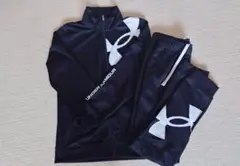 UNDER ARMOUR　ジャージセット　ジュニア　ブラック　YLG