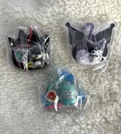 サンリオキャラクターズ　パッケージチャーム　クロミ　ハンギョドン　ばつ丸