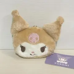【新品】クロミ くすみカラー フェイス小銭入れ ベージュ／サンリオ ポーチ