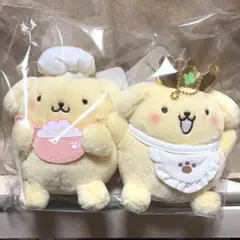 ポムポムプリン ぬいぐるみS コック帽 王冠　マフィン　30周年アニバーサリー ポムポムプリン ぬいぐるみS コック帽 王冠 マフィン 30周年