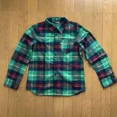 チチカカ チェックシャツ緑 ネルシャツ used風