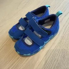 18cm ASICS 青色 ベルト付きサンダル