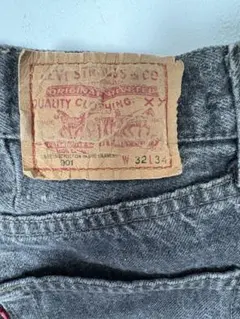 Levi's 901 先染め ブラック デニムパンツ W32 L34