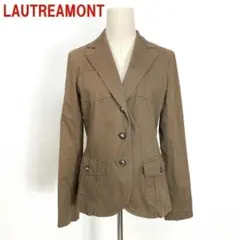A841 ロートレアモン テーラードジャケット 綿 スウェード ベージュ ２