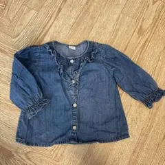 H&M デニムブラウス フリル 80cm