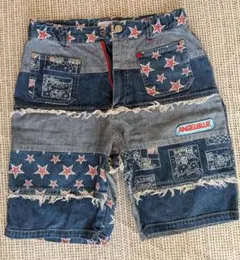 ANGELBLUE 星柄 パッチワーク 半ズボン