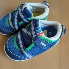 IFME ベビーシューズ ネイビー/グリーン