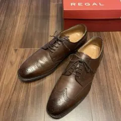 【極美品】REGAL ウィングチップ ダークブラウン 外羽根【25.5cm】