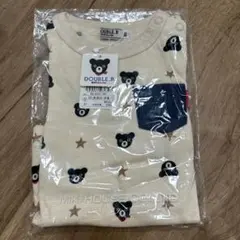 DOUBLE.B クマ柄 長袖カットソー 80