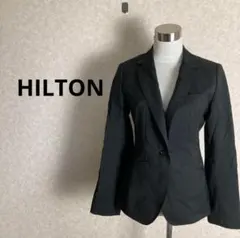 HILTON ヒルトン　テーラードジャケット　ブラック　M シングルボタン△