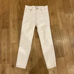 ZARAザラ白デニム38ホワイトデニムジーパンGパン28S