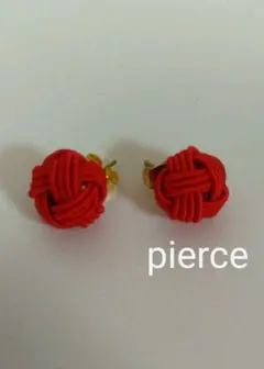 ピアス　水引細工