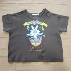 MARKEY'S サンダーバニープリントTee チャコール 90cm