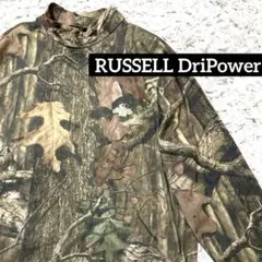 《美品》RUSSELL DriPower リアルツリーカモ LカットソーロンT