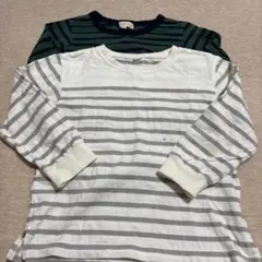 ストライプ長袖Tシャツ 2枚セット