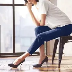 ベルメゾン 座(THE)パンツ ブラック L(62)のサムネイル