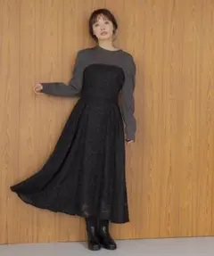 mysty woman シアーフラワードッキングワンピース