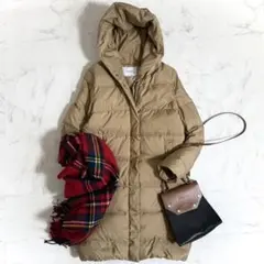 美品＊スローブイエナ ショールフードロングダウンコート 38 ベージュ