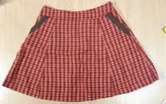 チェック プリーツスカート M