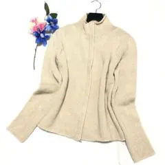エスマックスマーラ　ニットブルゾン　ジップアップ　カシミヤ20%✨　サンド✨