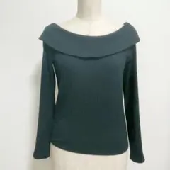 紺色 後ろリボン ニット 秋冬