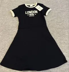 ZARA LONDON 半袖ワンピース 13-14歳 ネイビー　新品タグ付き