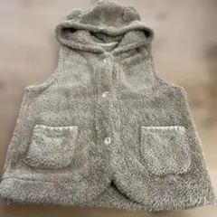 【美品】KID BLUE フード付きベスト ベージュ