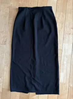 UNIQLO ストレッチダブルフェイスナロースカート ブラックM