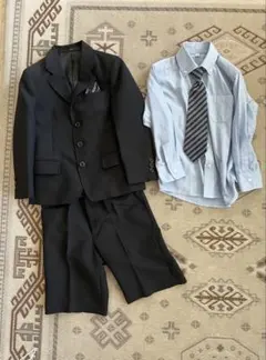 フォーマルスーツセット（ブラック・ストライプ）