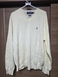 POLO GOLF Vネックニット クリーム色のサムネイル