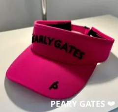 PEARYGATES ピンク バイザー