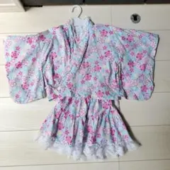 花柄 浴衣ドレス 110サイズ